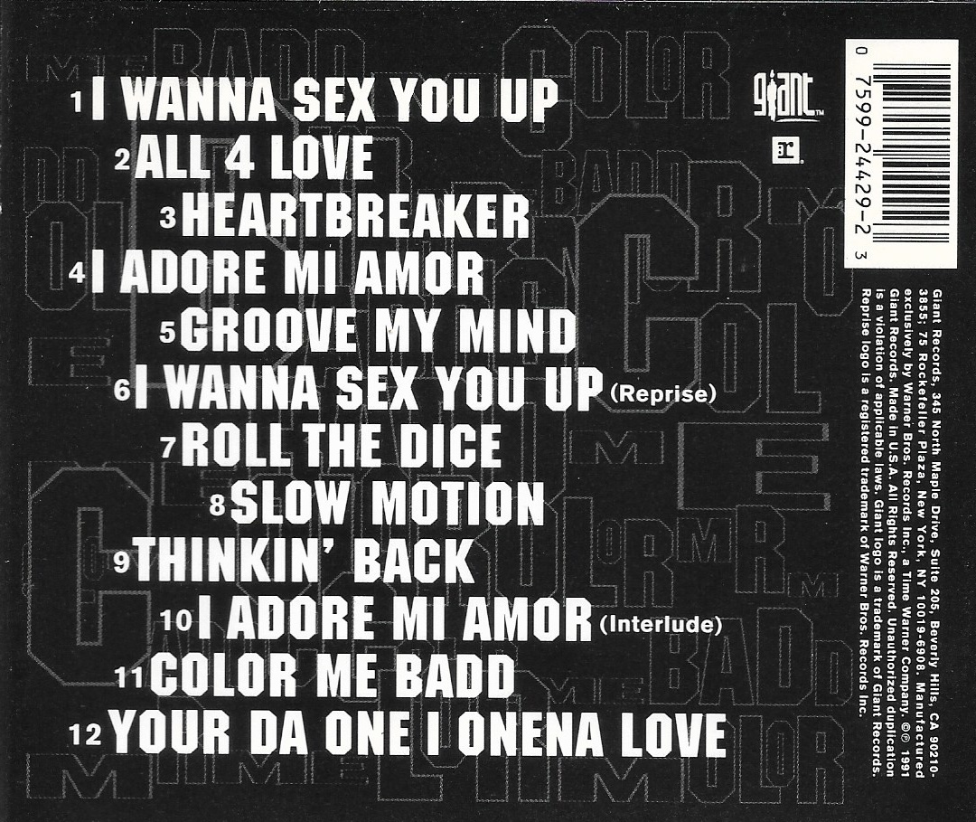 Used CD,Color Me Badd - CMB (A+)(1991)(USA)