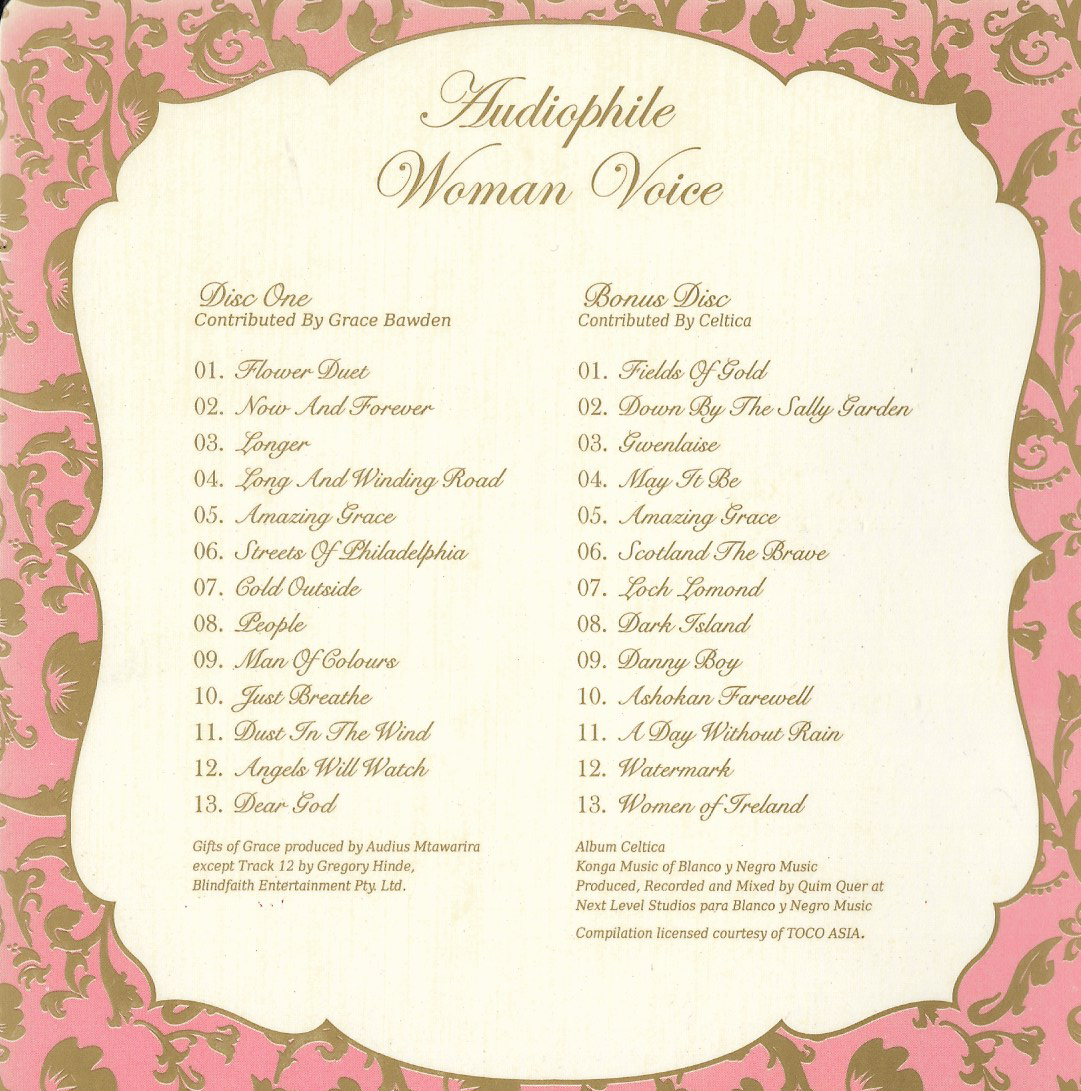 CD,Audiophile Woman Voice (HDCD)(24 bit 192khz Remastering)(Various Artists)