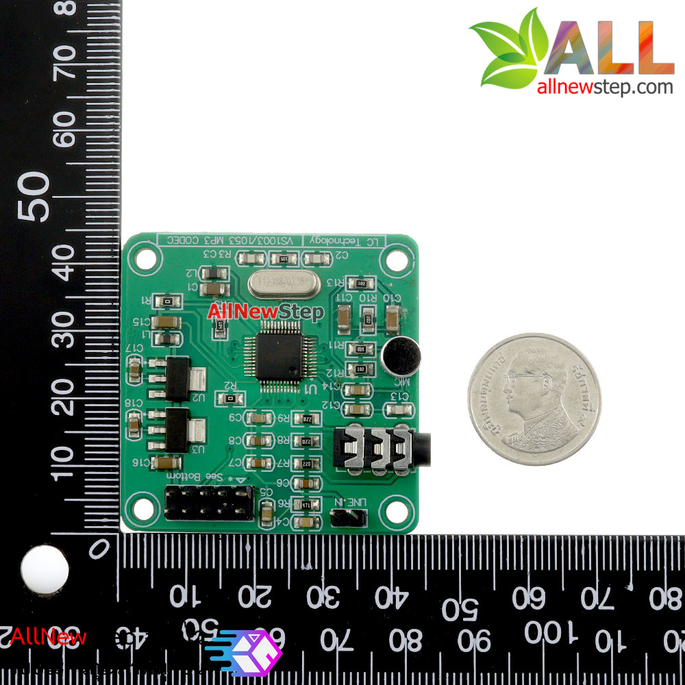 โมดูลเล่นเพลง MP3 / WMA / WAV / MIDI Player Module (VS1003) MP3 Module for Arduino