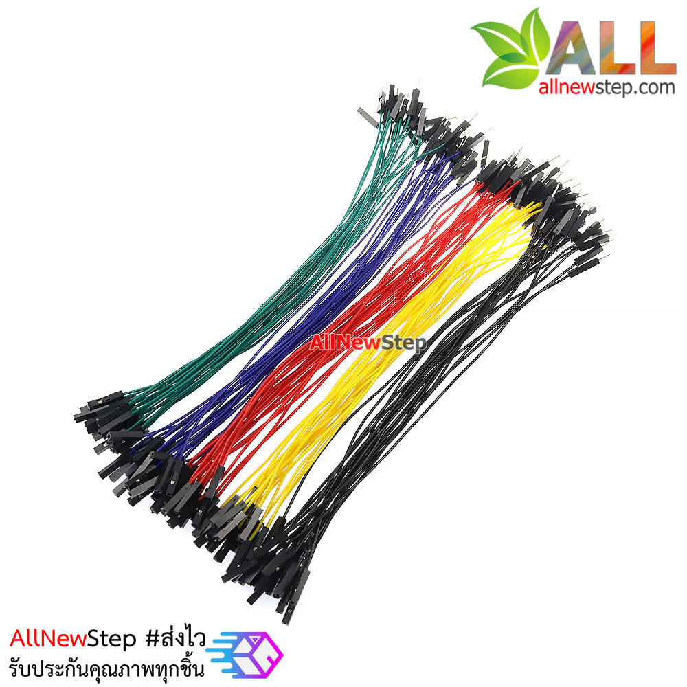 สายไฟผู้-เมีย สายไฟจัมเปอร์ 20cm 5 สี อย่างละ 20 เส้น รวม 100 เส้น