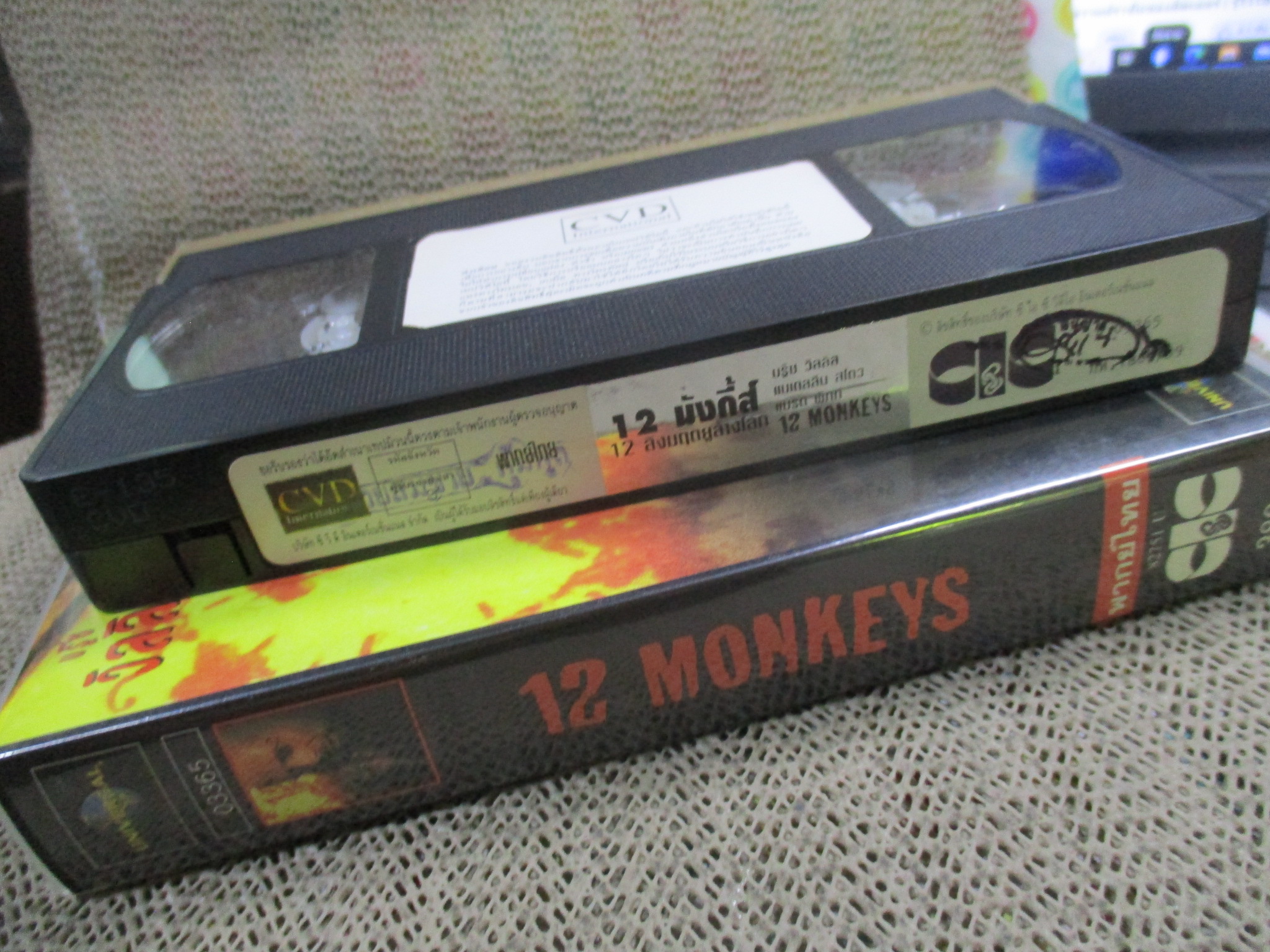 วีดีโอเทป Video Tape Twelve Monkeys (1995) 12 มังกี้ส์ 12 ลิงมฤตยูล้างโลก พากย์ไทย ค่ายCVD