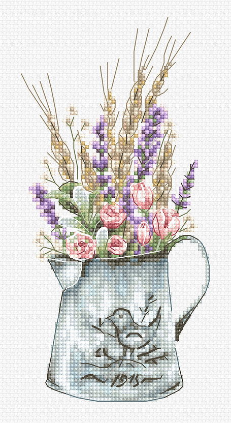Luca-S ชุดปัก Bouquet with lavender