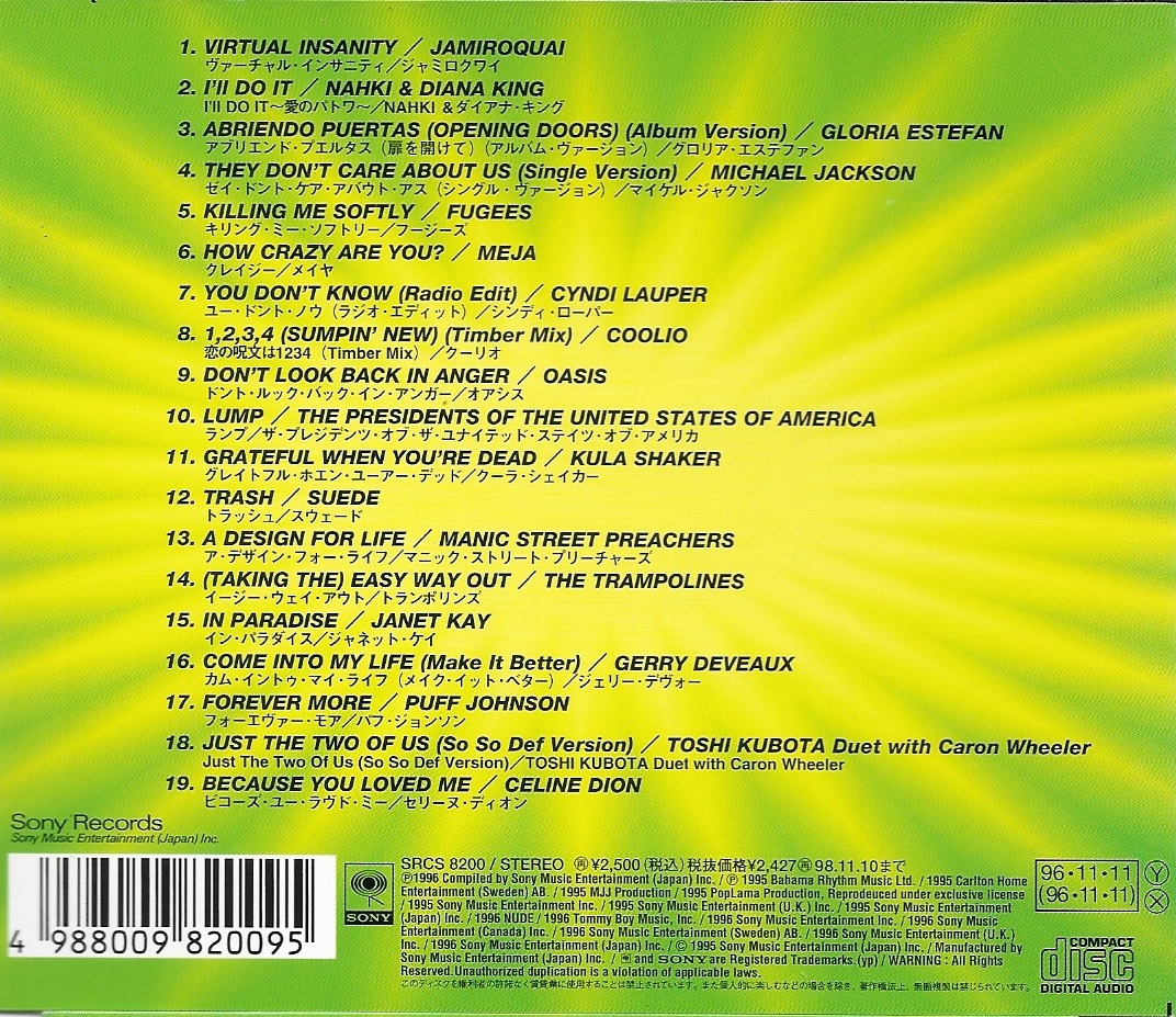 Used CD,Max 3 Best Hits In The World 96 (B)(Various Artists)(1996)(Japan)