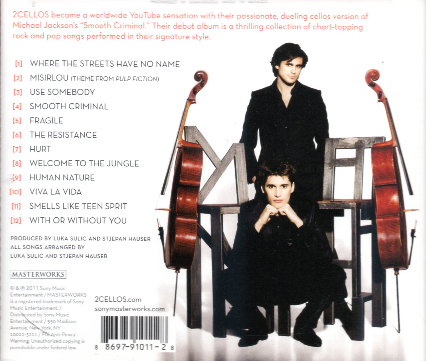 CD,2Cellos - Luka Sulic & Stjepan Hauser (instrumental)(2011)(USA)