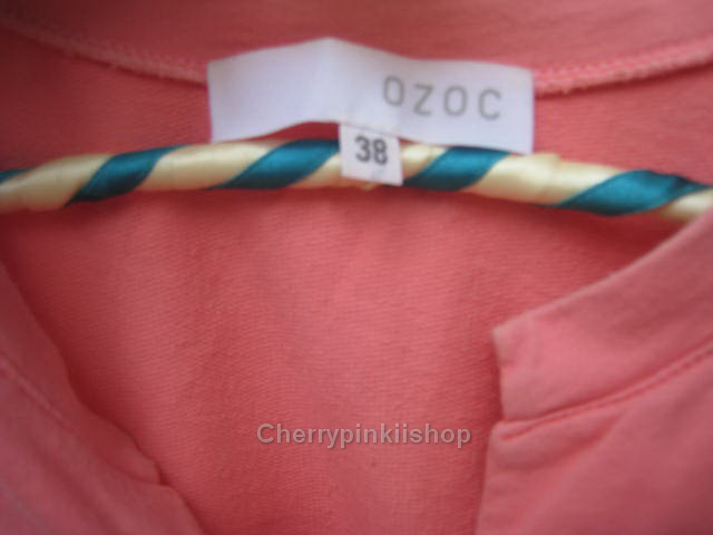 เสื้อยืดแฟชั่น สีชมพูโอรสหวาน แขนระบาย 2 ชั่น น่ารัก ใส่สบาย ชิวชิว ยี่ห้อ OZOC