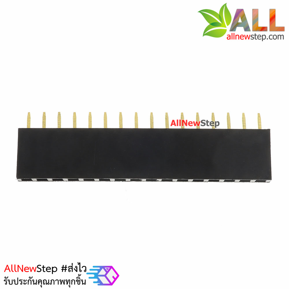 1X16 Pin 16P Single Row Female Header 2.54mm pitch straight จำนวน 1 ชิ้น
