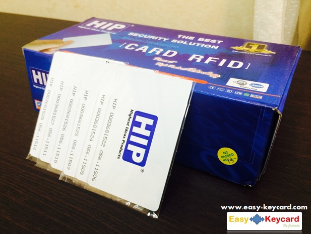 บัตรคีย์การ์ด Proximity 125Khz. (เเบบบาง) ยี่ห้อ HIP