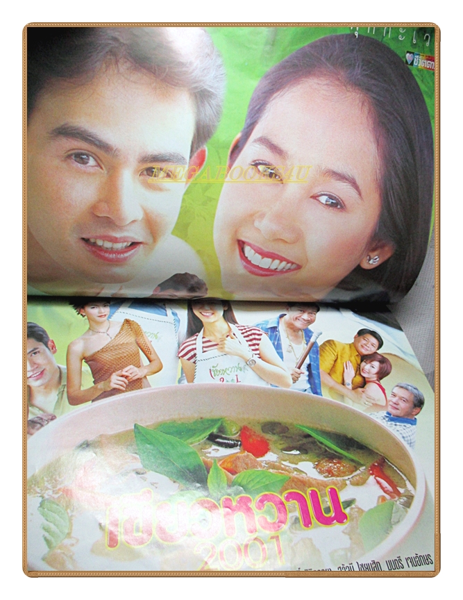 นิตยสารเรื่องย่อละครโทรทัศน์ เขียวหวาน2001 สิริยากร พุกกะเวส นิธิ สมุทรโคจร ปี2547 สภาพดี