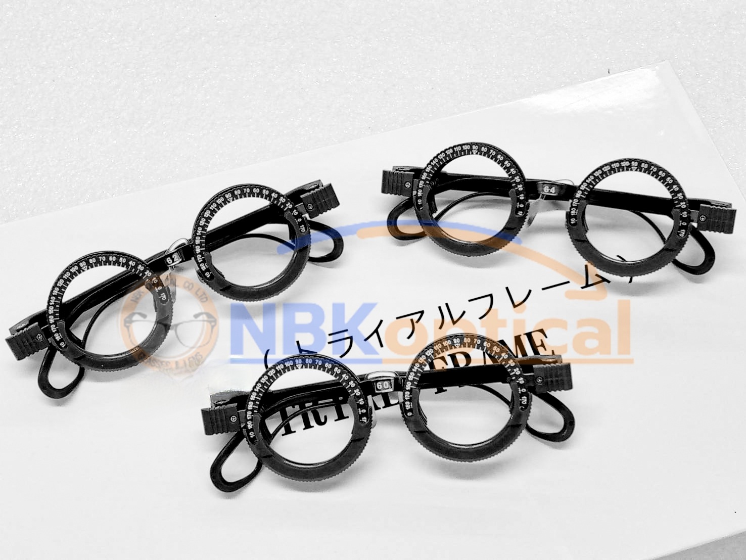 เฟรมวัดสายตา Trial Frame Model PVC WB-1105G (PD 58,60,62,64,66)สีเทาเข้ม