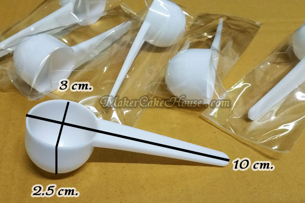 ช้อนตวงอาหารเสริม นมผง หรือส่วนผสม 15 cc. แบบก้นมน ( ราคา 10 ชิ้น )