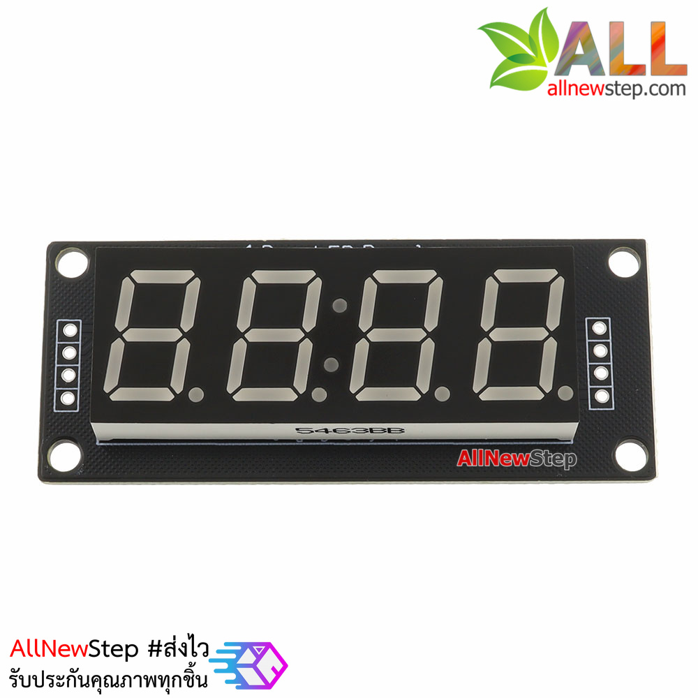 โมดูลแสดงค่าตัวเลข 4 หลัก ขนาด 0.56 นิ้วTM1637 Driver สีน้ำเงิน 5463BB