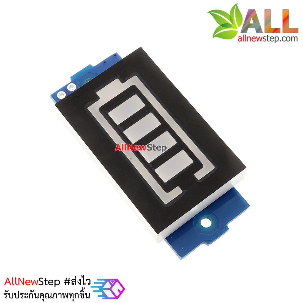 Battery power indicator battery level 11.1-12.6V โมดูล วัดระดับแบตเตอร์รี่ 11.1-12.6V ไฟแสดงผล 4 ระดับ สีเขียว