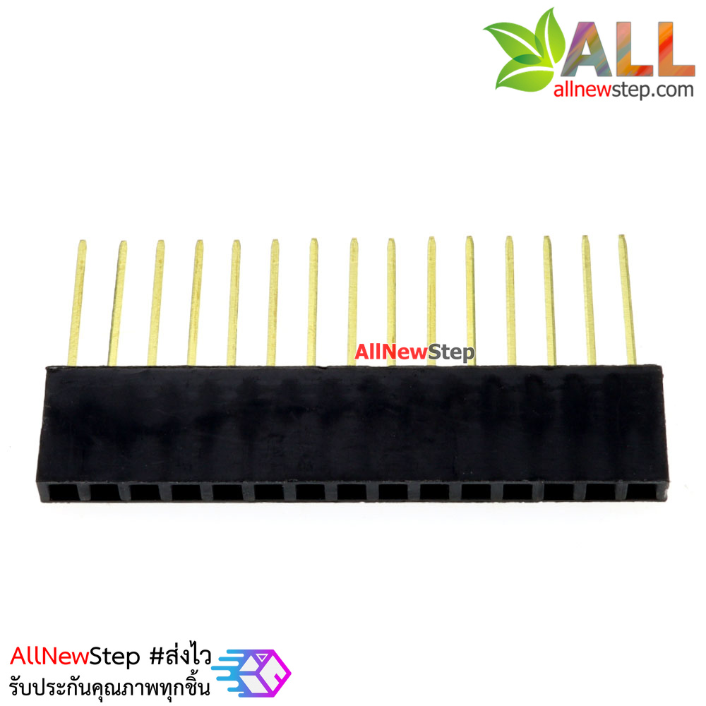 Pin header 2.54mm แบบขาวยาว 11mm ขนาด 1x15 ขา 1x15p