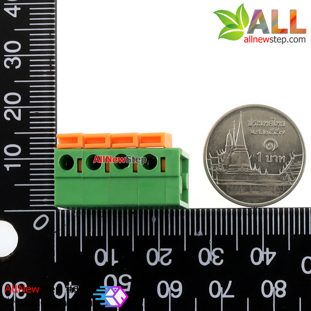 Terminal KF142V KF142R 5.08mm screw-free spring type PCB 4p แบบ 4 ขานอน