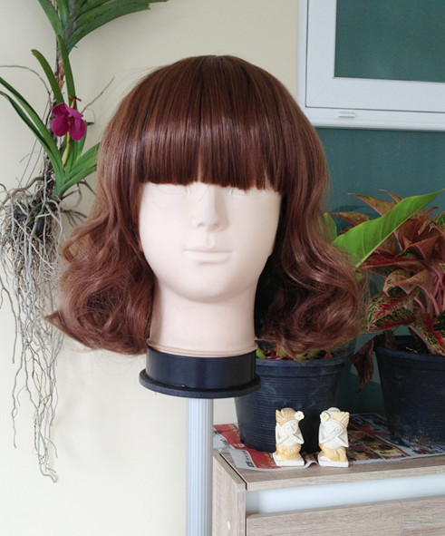 C1130 วิกผมลอนสั้น หน้าม้า