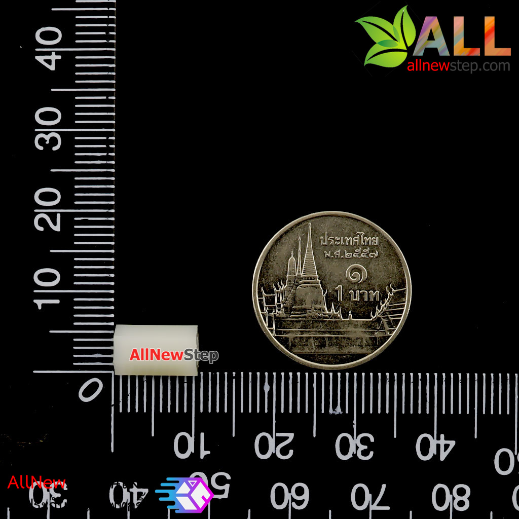 เสาน็อตไนลอน NUT Nylon M3 ขนาด 10mm สีขาว จำนวน 1 ชิ้น