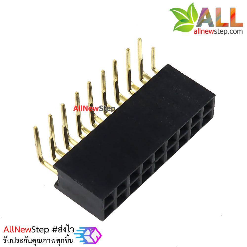 ขาก้างปลาตัวเมียแบบฉาก 2x9 ขา Double Row Hole Jack 2x9 PIN Header 2.54mm