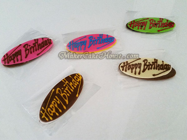 กัมเพสแผ่น Happy Birthday ( 5 ชิ้น )