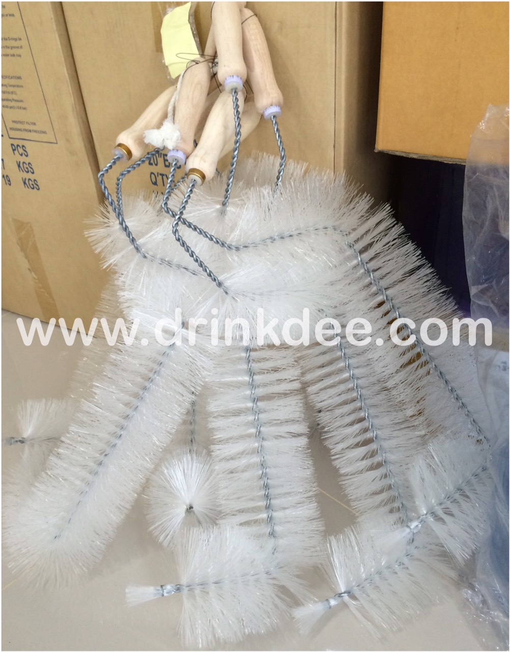 แปรงโค้งใหญ่ล้างถังภายใน