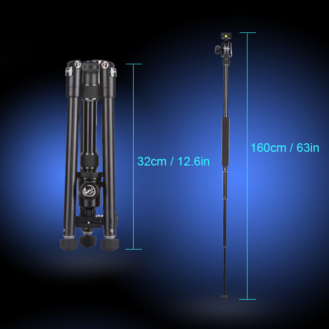 Selens Professional T-170 Tripod - All Black