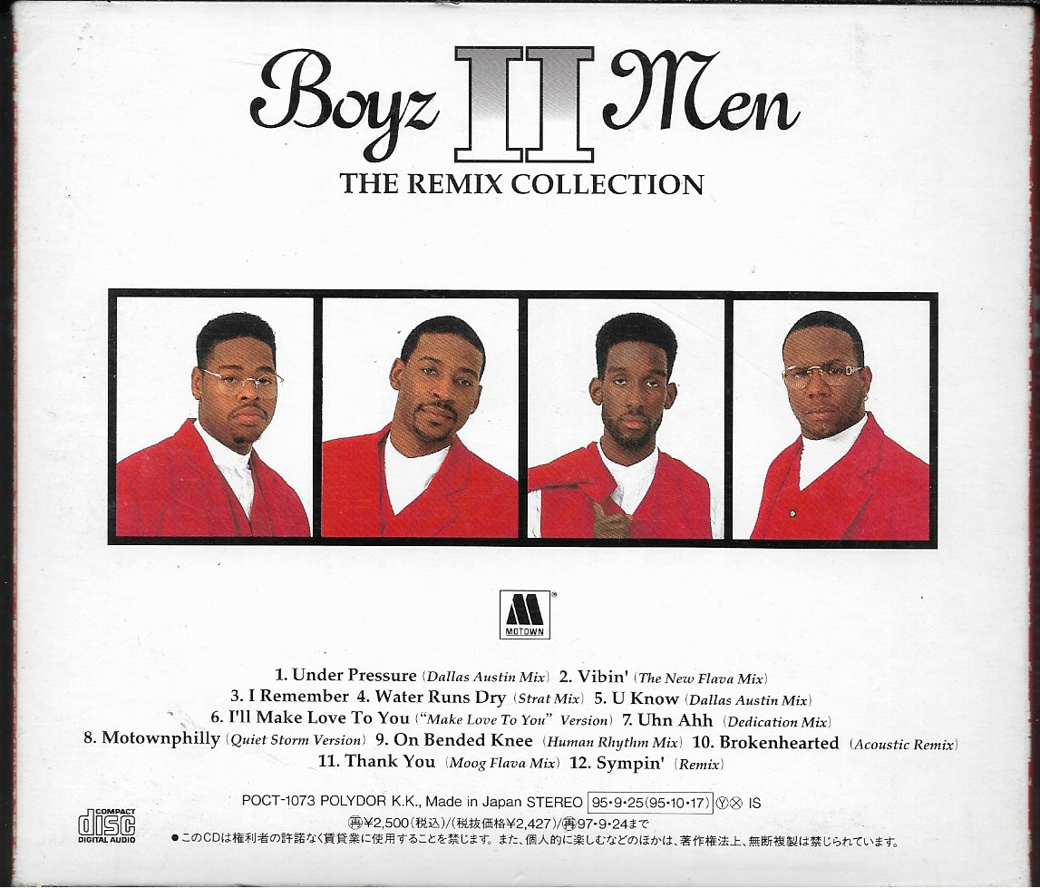 Used CD,Boyz II Men - The Remix Collection (A)(1995)(Japan)