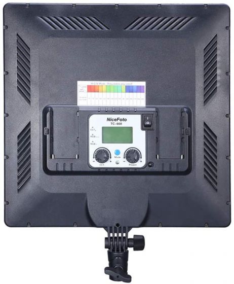 NiceFoto TC-668 RGB LED Video Light, Bi-Color Mode,360 LED Beads, 0-360 Full-Color Adjustment, CRI95+, LCD Display