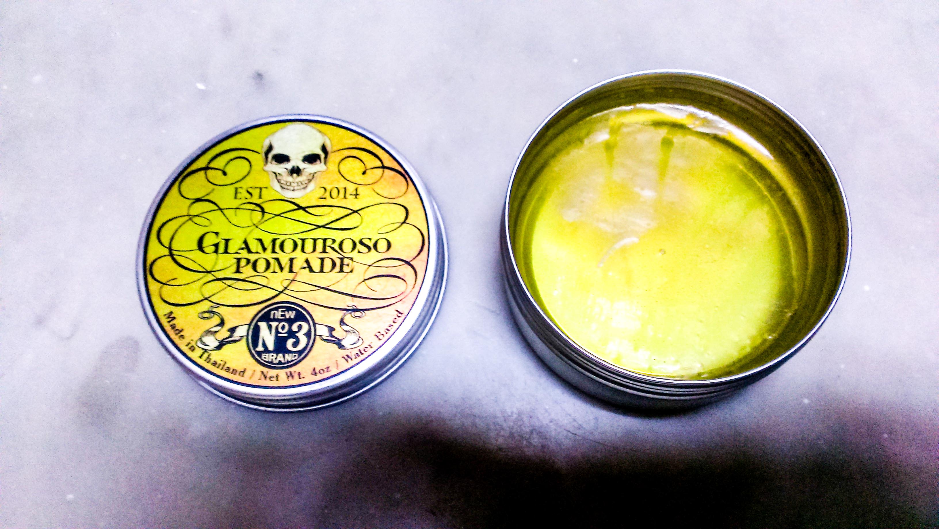 Glamouroso Pomade (Water Based) กลิ่น Verbena (พืชตระกูลมะนาว) ขนาด 4 oz.