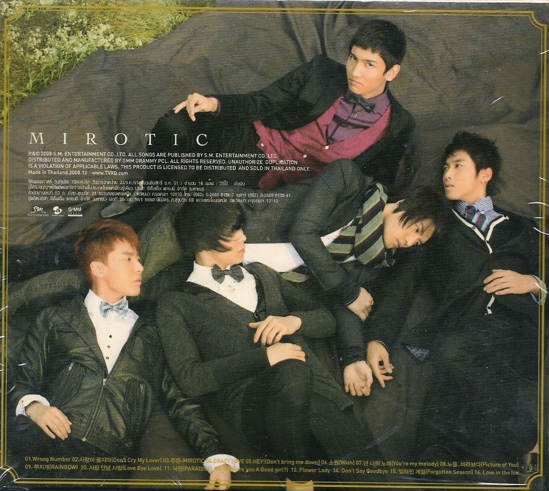 CD,Tohoshinki - Mirotic (TVXQ!)(ทงบังชินกี)(Korean songs)(K-Pop)(2008)(Thai)