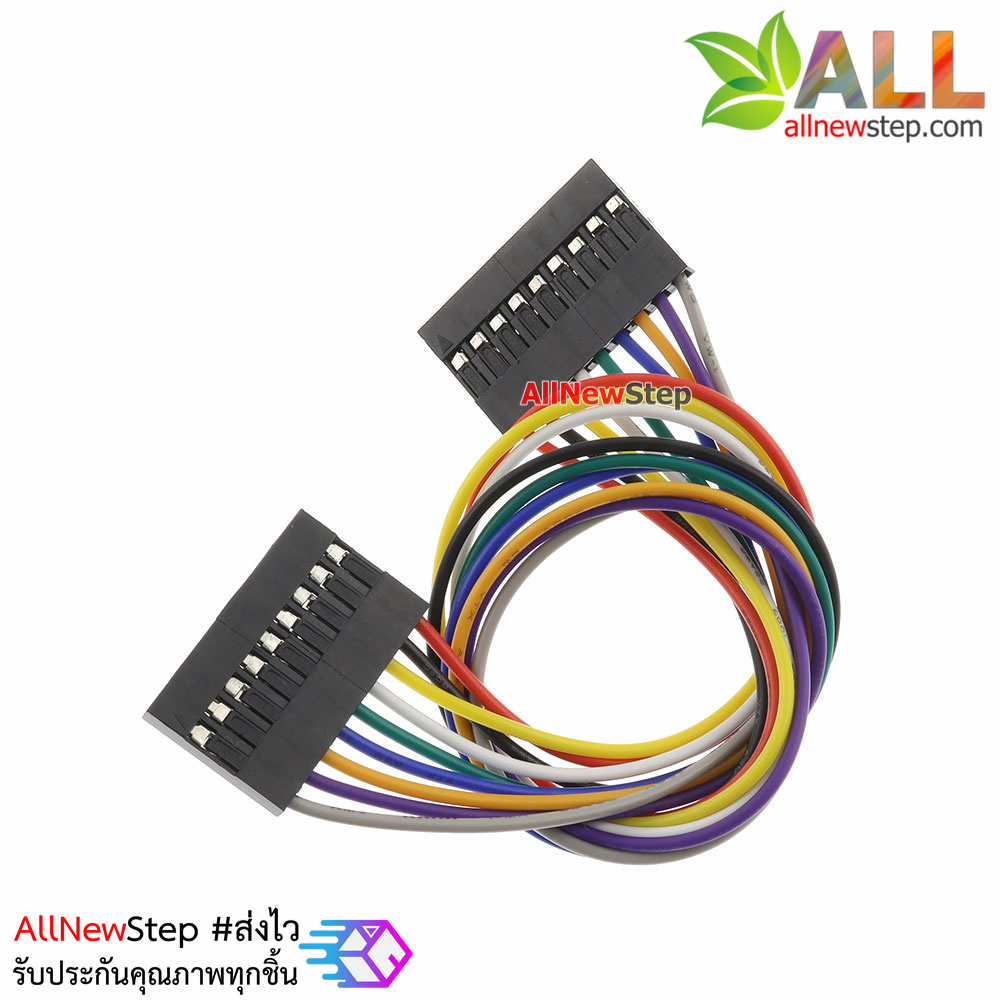 Jumper Wire 9P Female to Female สายไฟจัมเปอร์ เมีย-เมีย 9 เส้น ยาว 20cm ระยะขา 2.54mm