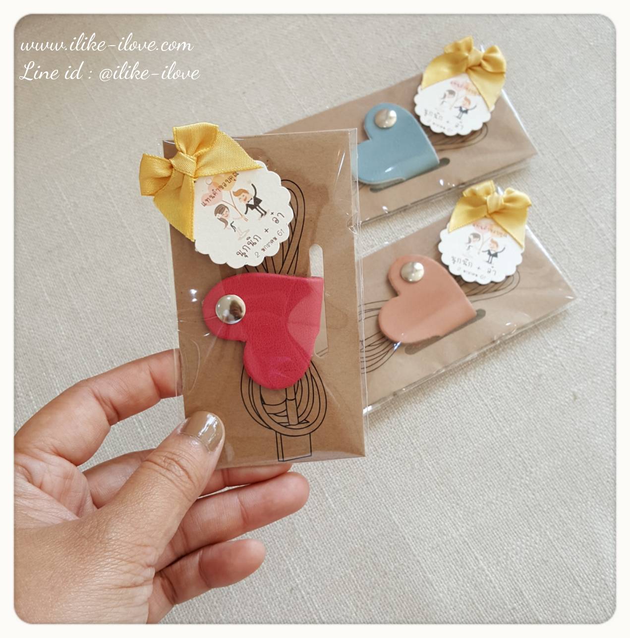หนังรัดสายไฟ mini heart