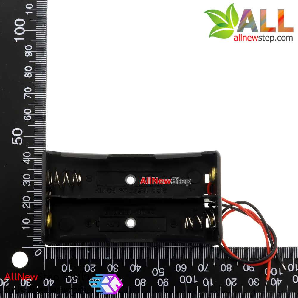 รางถ่าน 18650 lithium จำนวน 2 ก้อน 7.4V