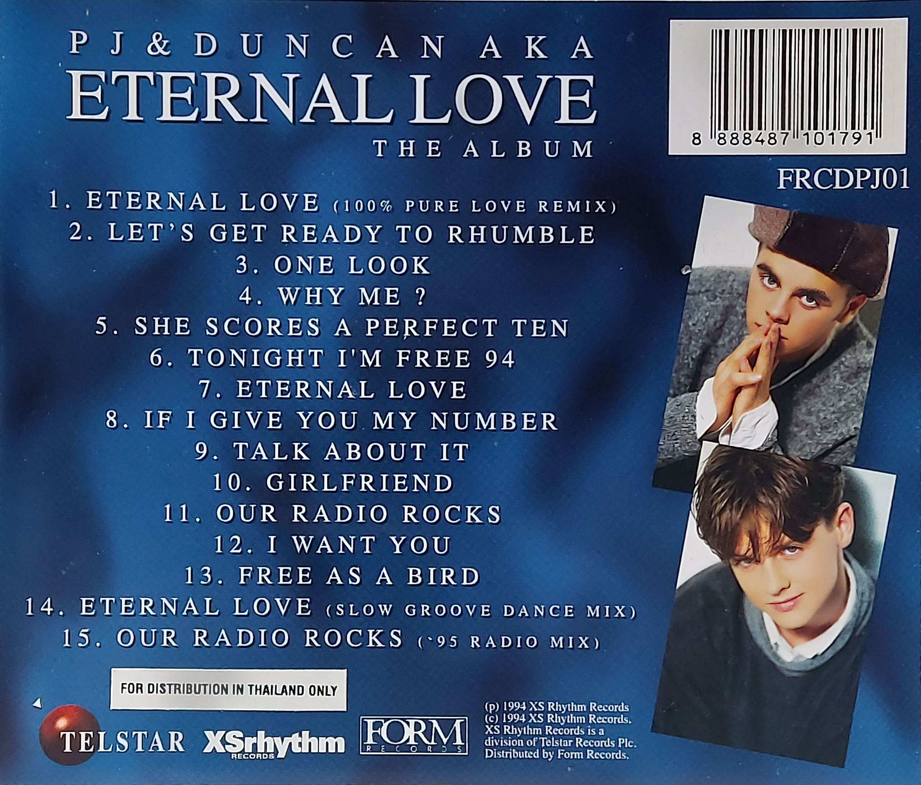 Used CD,PJ & Duncan AKA - Eternal Love The Album (B)(1994)(Thai)