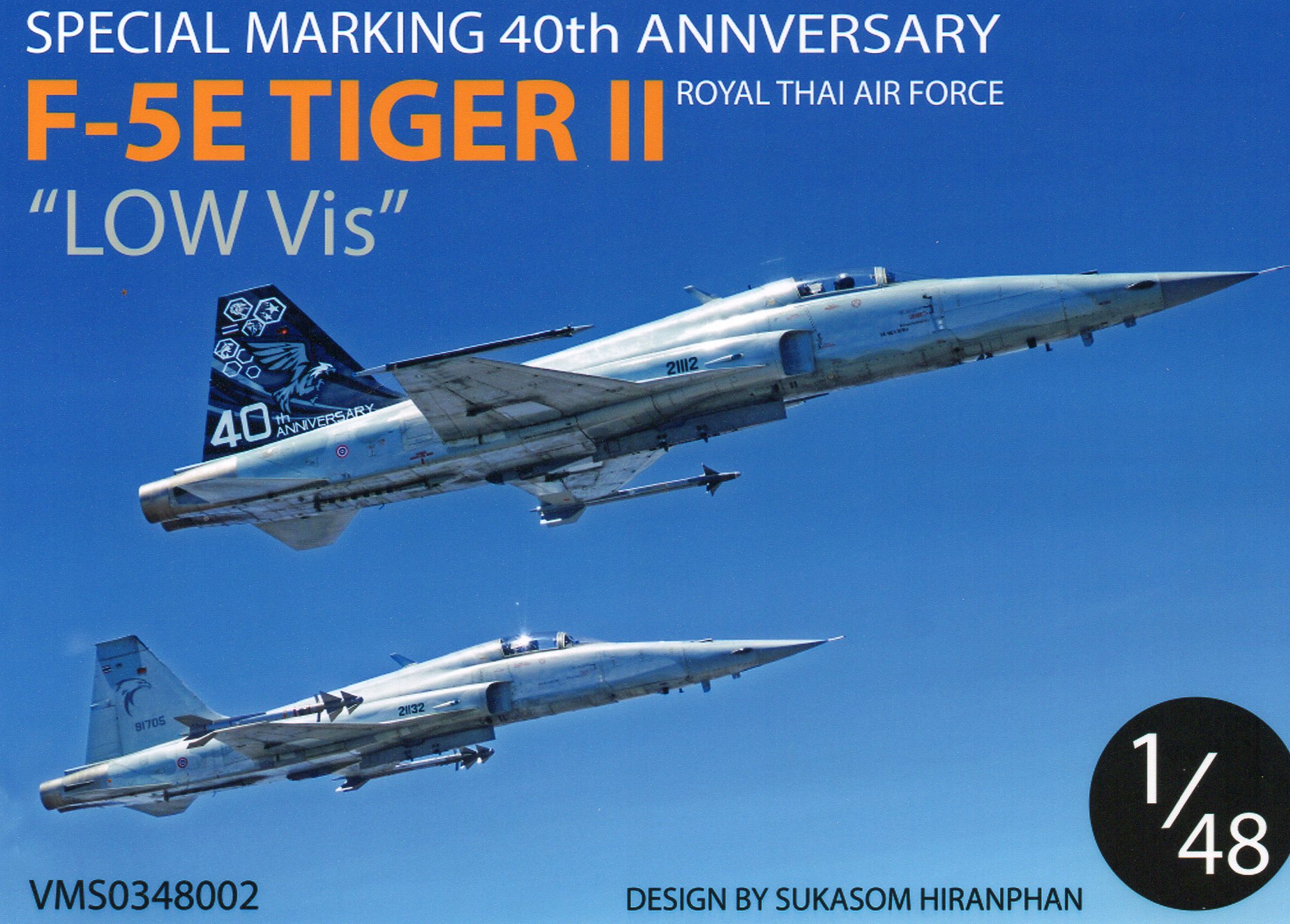 DECAL 1/48 SPECIAL MARKING 40th ANNIVERSARY F-5T TIGRIS "LOW Vis"