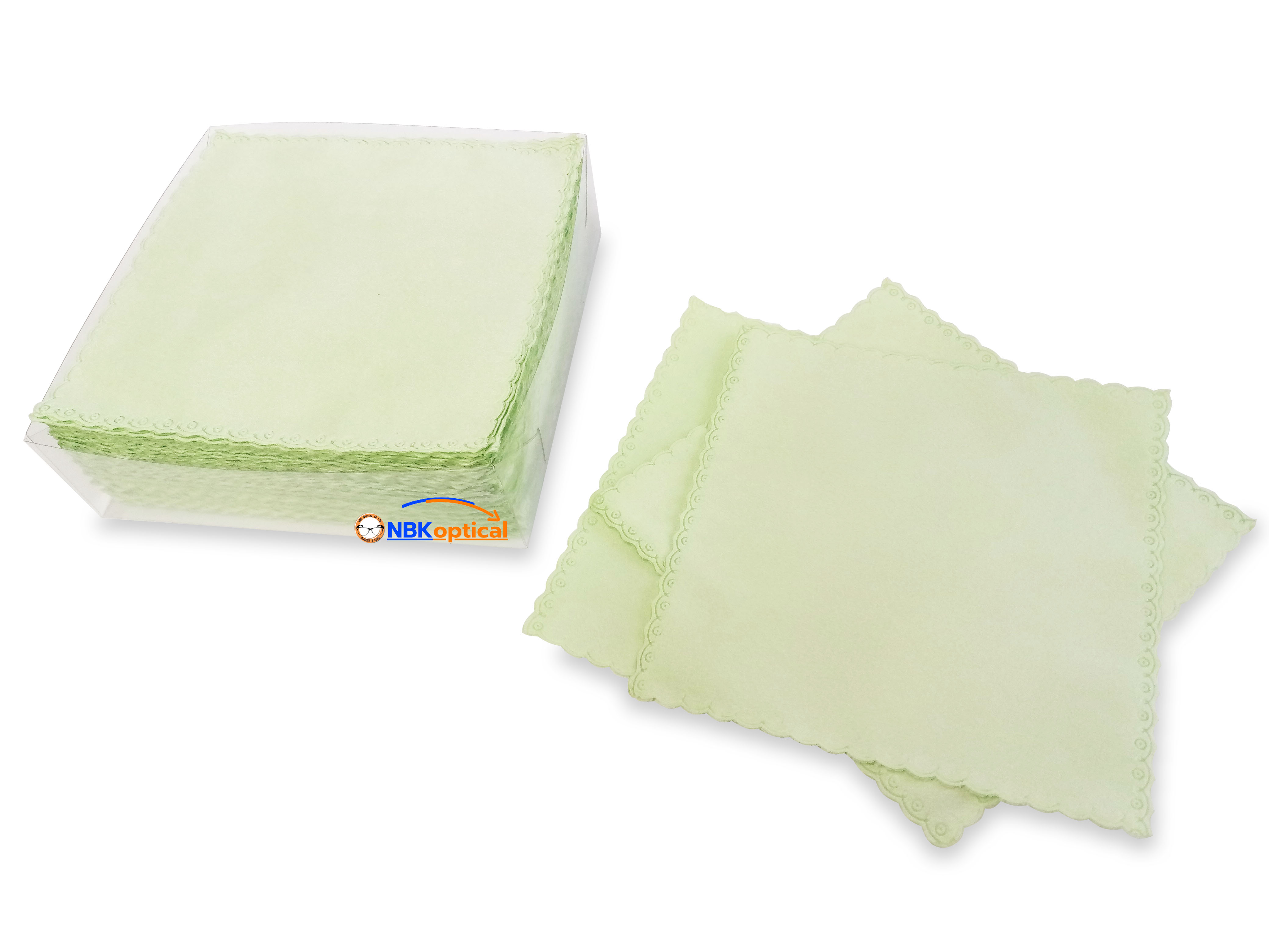 ผ้าเช็ดเลนส์แว่นตา(ผ้าชามัวร์)สีเขียว