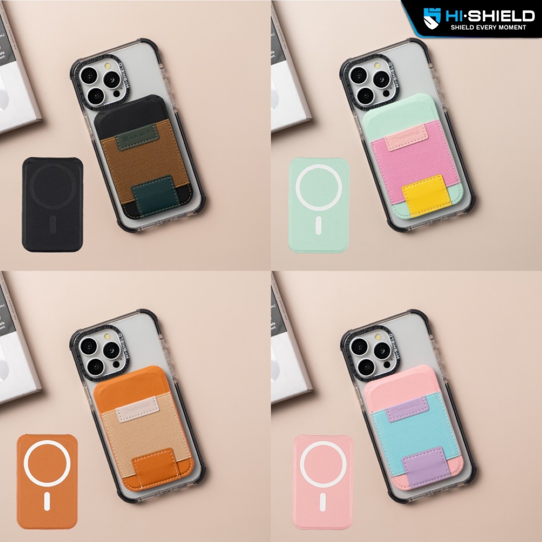 Hishield Magnetic Wallet Phone Stand - ขาตั้งโทรศัพท์พร้อมช่องเก็บบัตรแบบแม่เหล็ก ใบกำกับภาษี