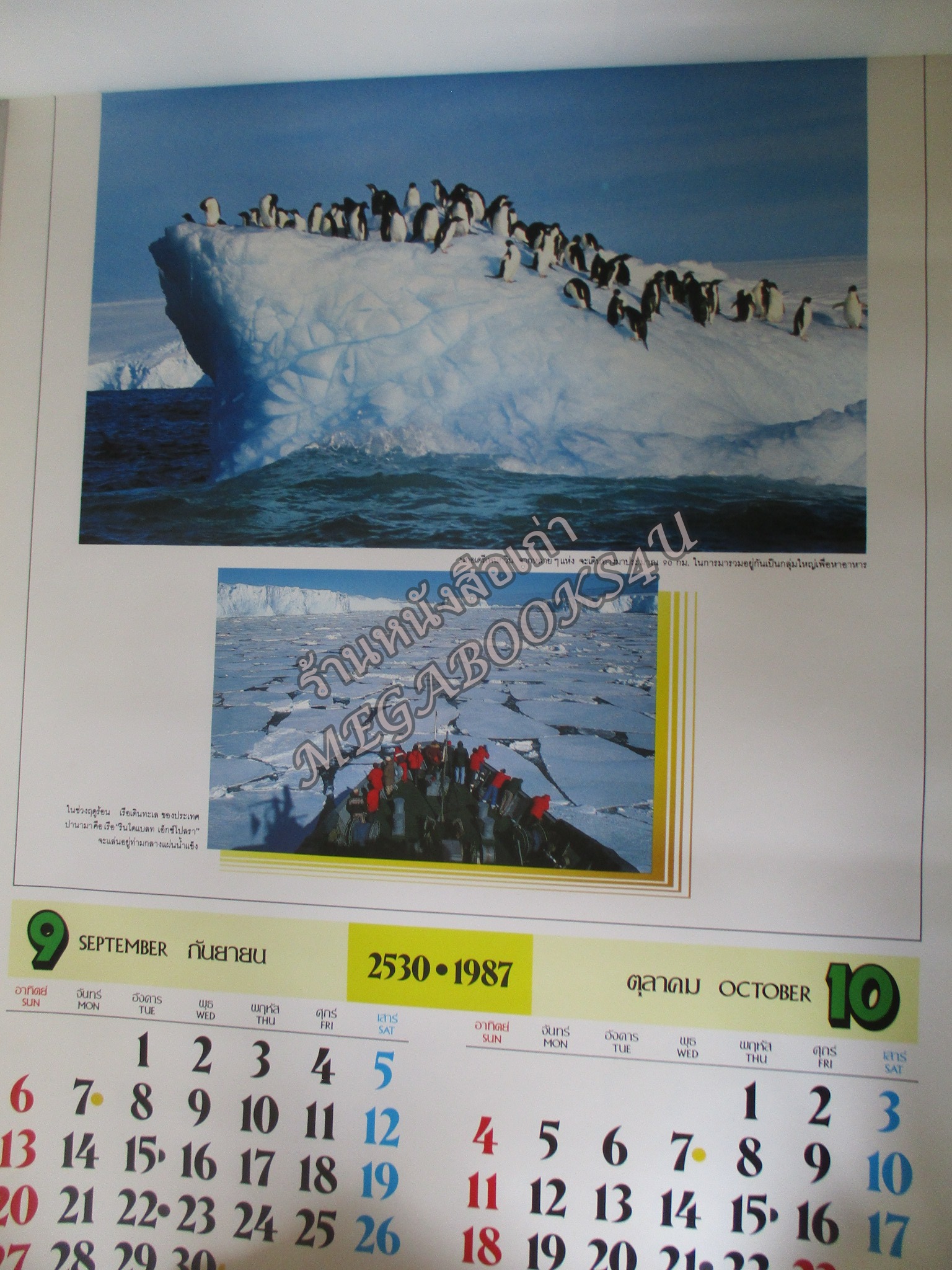 ปฏิทินแขวน ขั้วโลกใต้ ปี 2530 บ.อีซูซุ ไม่ผ่านการใช้งาน /