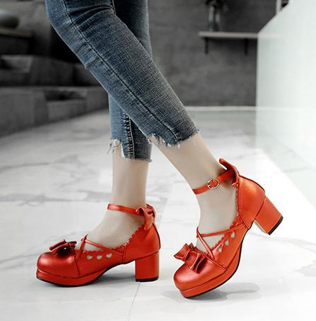รองเท้าเจ้าหญิงน่ารักๆ ไซต์ 34-46 สีดำ/ทอง/แดง/น้ำเงิน/ชมพู