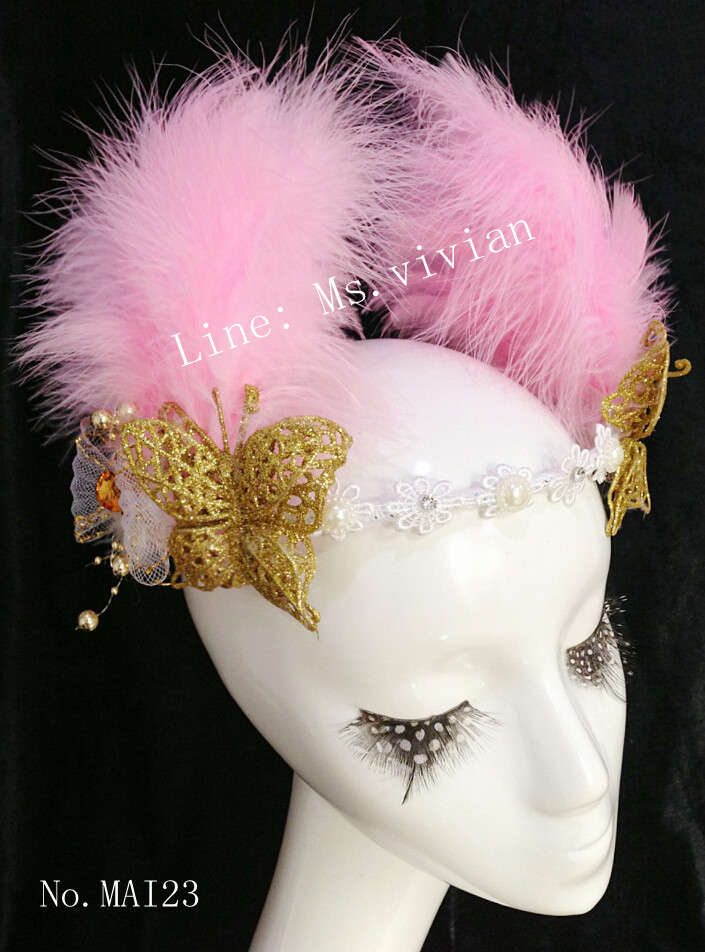 MAI23 มงกุฎขนฟู ผี้เสื้อโบว์ (งาน handmade)**สินค้ามีจำกัด**