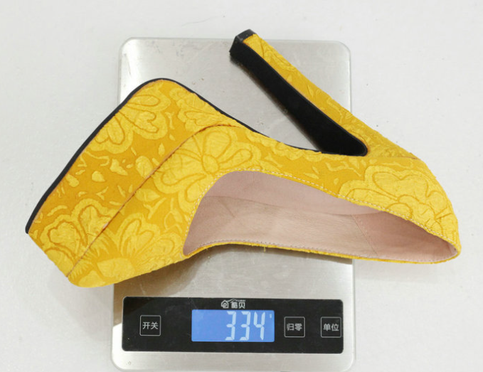รองเท้าส้นสูง 6 นิ้ว ปลายแหลมสีเหลือง/แดง/เขียว/ครีม ไซส์ 34-43