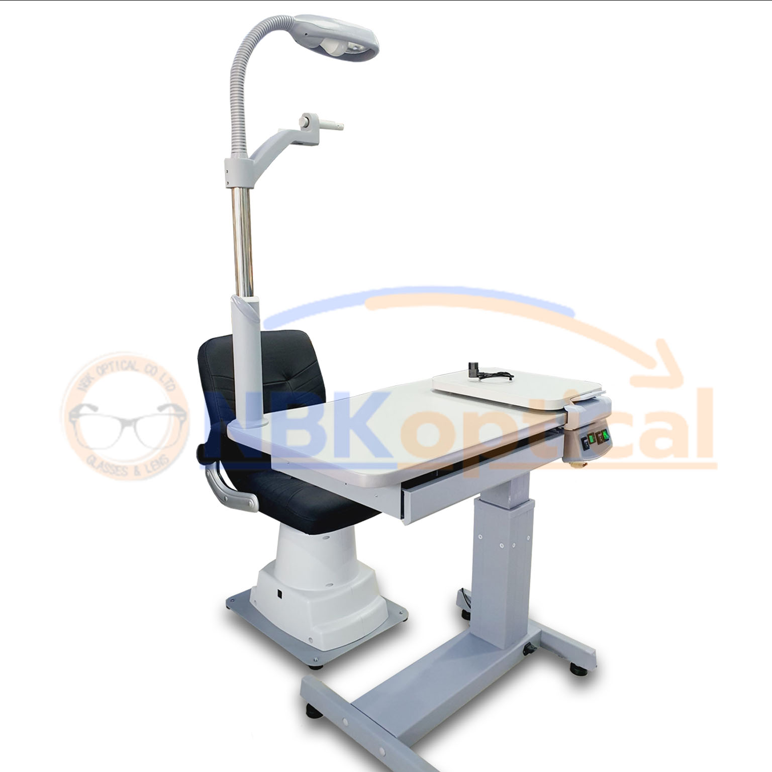 ชุดโต๊ะวัดสายตา C180A พร้อมเก้าอี้ปรับระดับไฟฟ้า