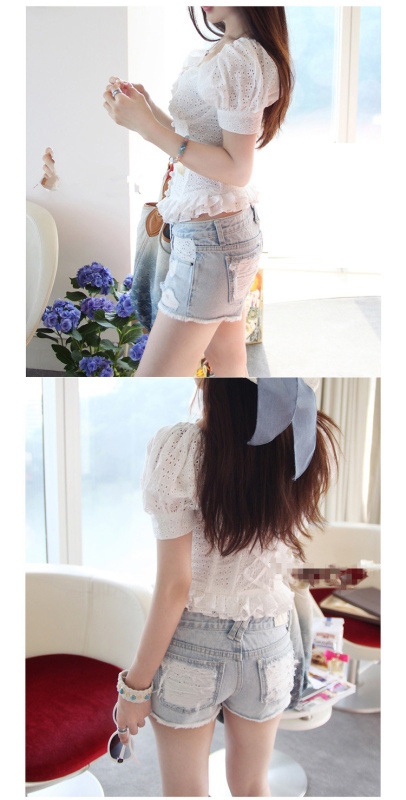 ***หมดค่ะ***เสื้อลูกไม้เข้ารูปสวยหวาน+เซ็กซี่ แขนตุ๊กตา เหมือนแบบค่ะ