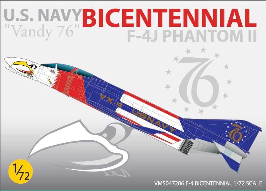 DECAL 1/72 U.S. NAVY BICENTENNIAL F-4J PHANTOM II 'Vandy 76"