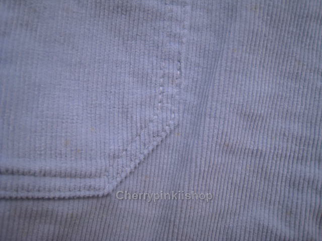 กระโปรงสั้น ยีนลูกฟูก สีฟ้าอ่อน Design สวยเก๋