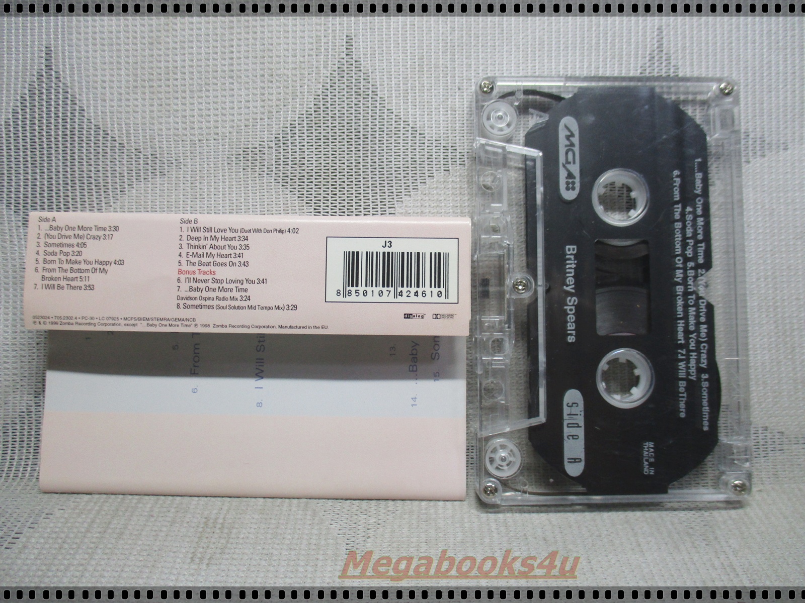 ขายเทปเพลงเก่า BRITNEY SPEARS;BABY ONE MORE TIME