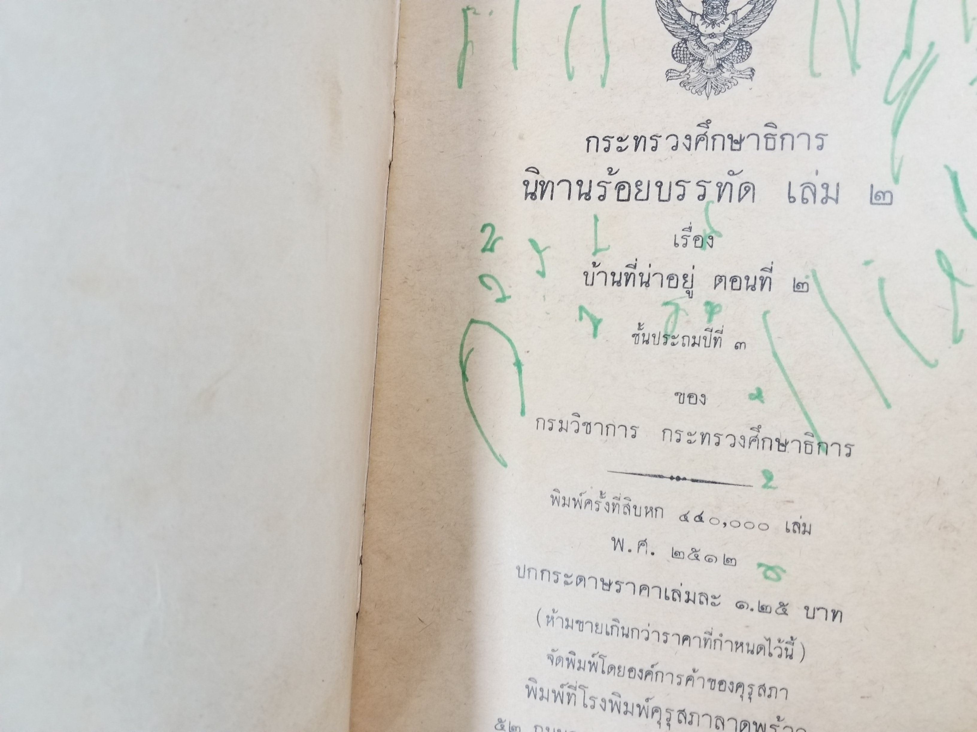 นิทานร้อยบรรทัด เล่ม2 เรื่องบ้านที่น่าอยู่ ตอนที่2 ชั้นประถมปีที่3 / สภาพปานกลาง แผ่นรองปกมีรอยขีดเขียน กระดาษ7แผ่นสุดท้ายมีรูเล็กๆ