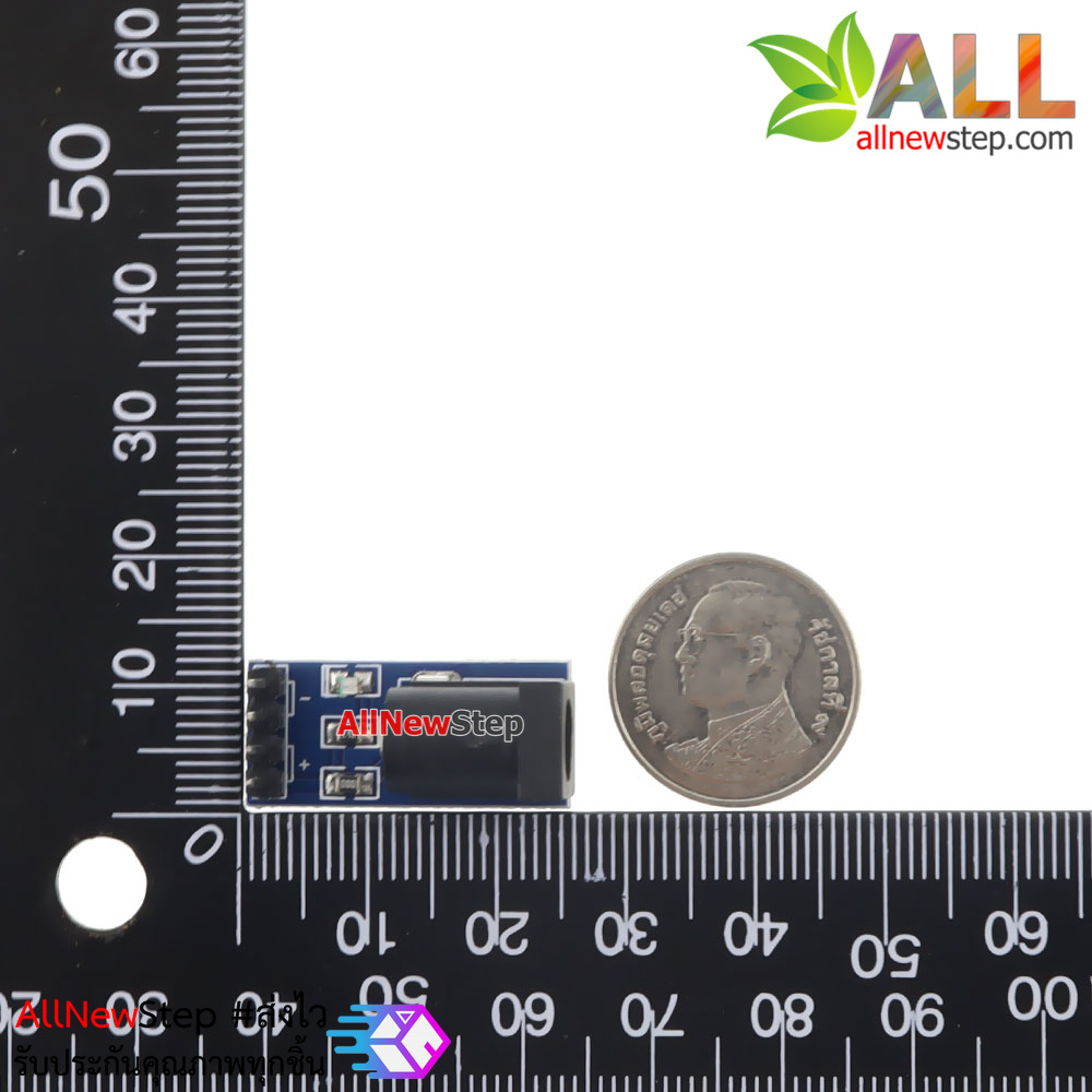 DC Jack 5.5x2.1 Split Jack DC power บอร์ดแจ๊คแยกขั้วไฟ DC ขนาด 5.5x2.1 หัวเท่ากับบอร์ด Arduino Uno