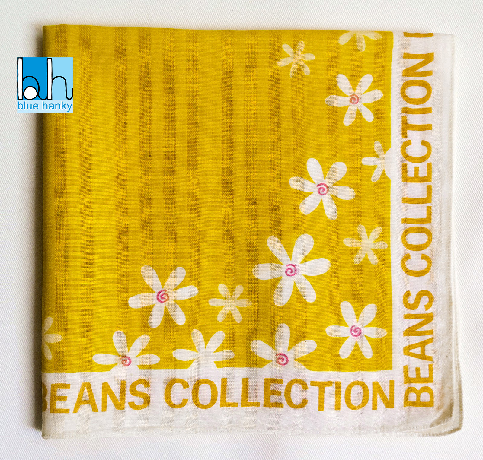 #241 21" BEANS COLLECTION ผ้าเช็ดหน้ามือ2 สภาพดี ผ้าเช็ดหน้าผืนใหญ่