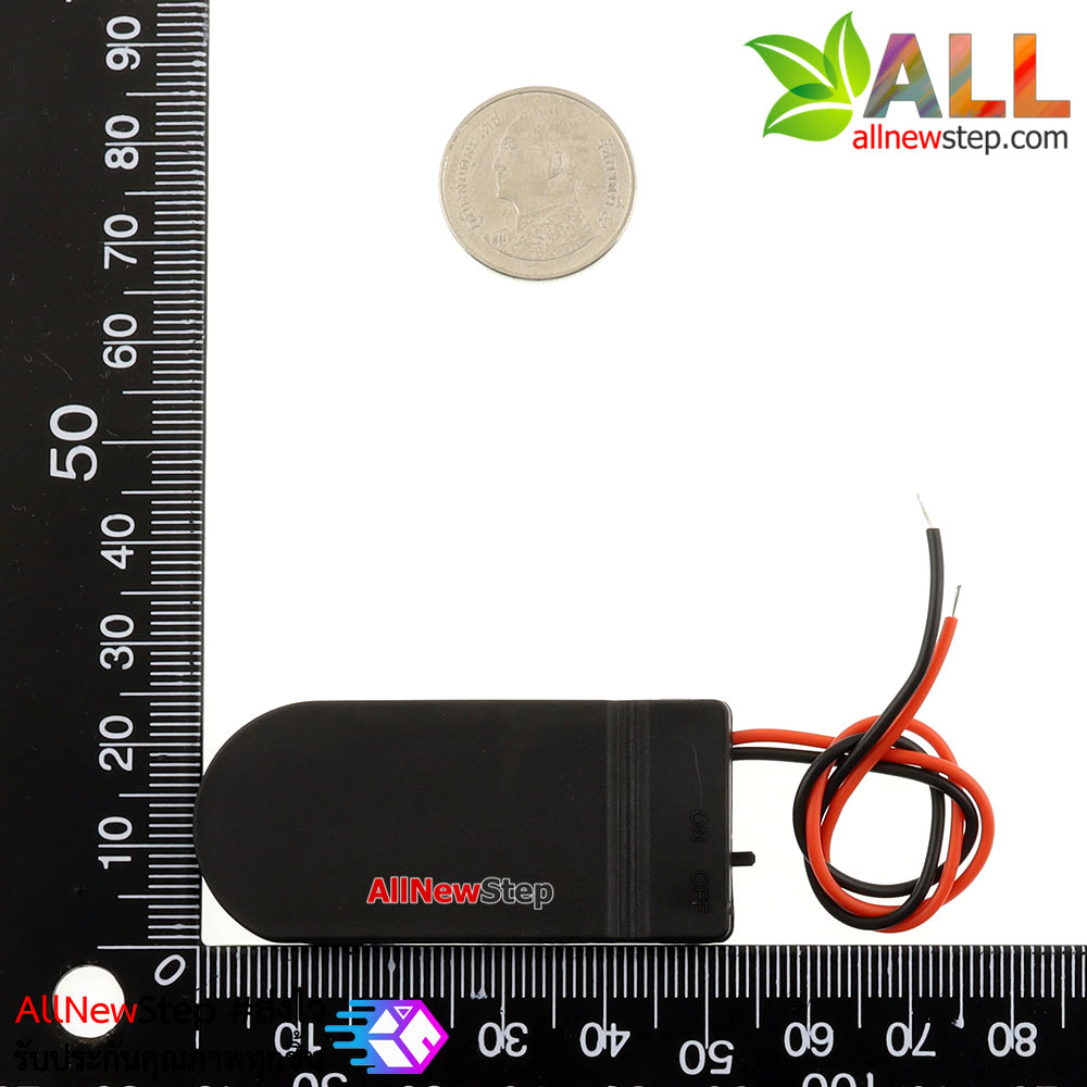 รางถ่านกระดุม CR2032 2 ก้อน 6V พร้อมสวิตช์