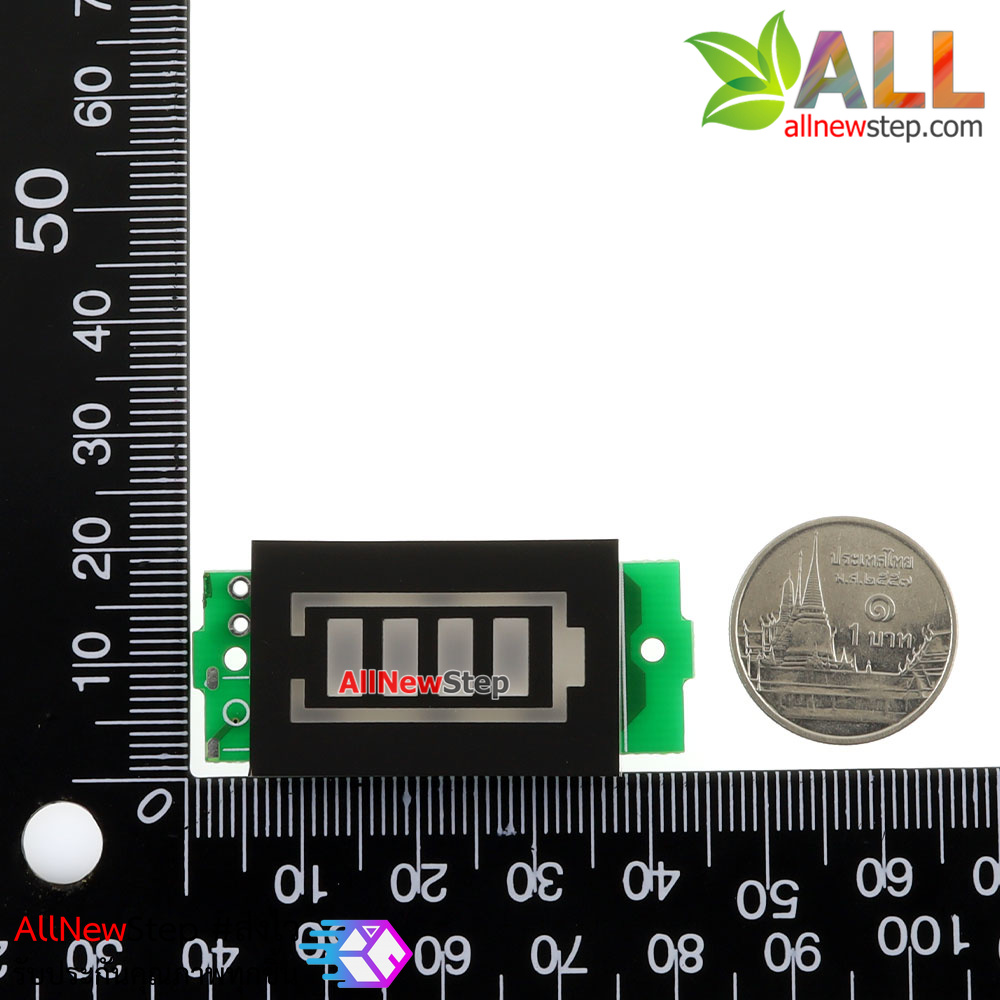 Battery power indicator 11.1-12.6V โมดูล วัดระดับแบตเตอร์รี่ 11.1-12.6V 4 ระดับ