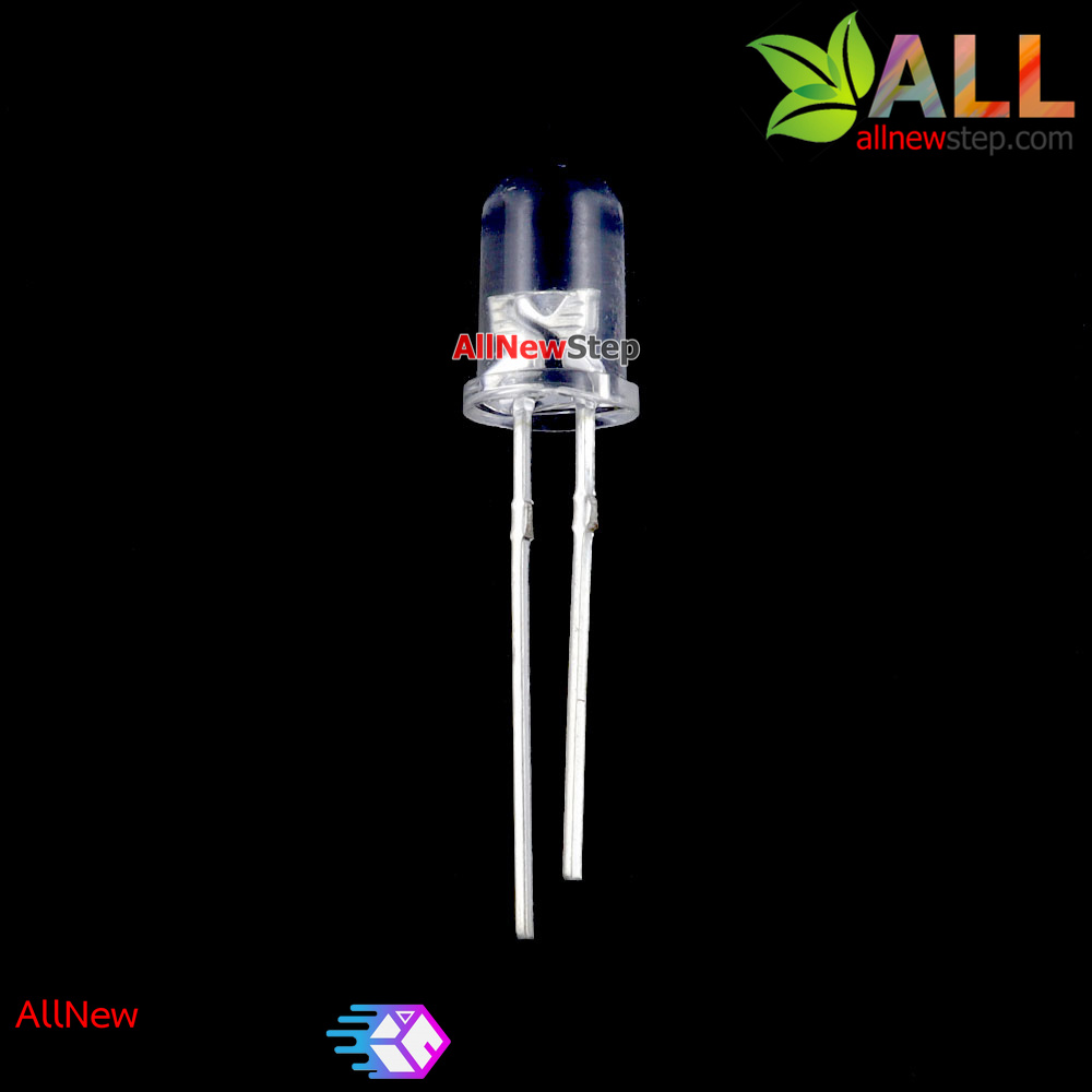 Transparent 5mm LED package ชุด LED 5 สีแบบใส อย่างละ 10 ชิ้น รวม 50 ชิ้น